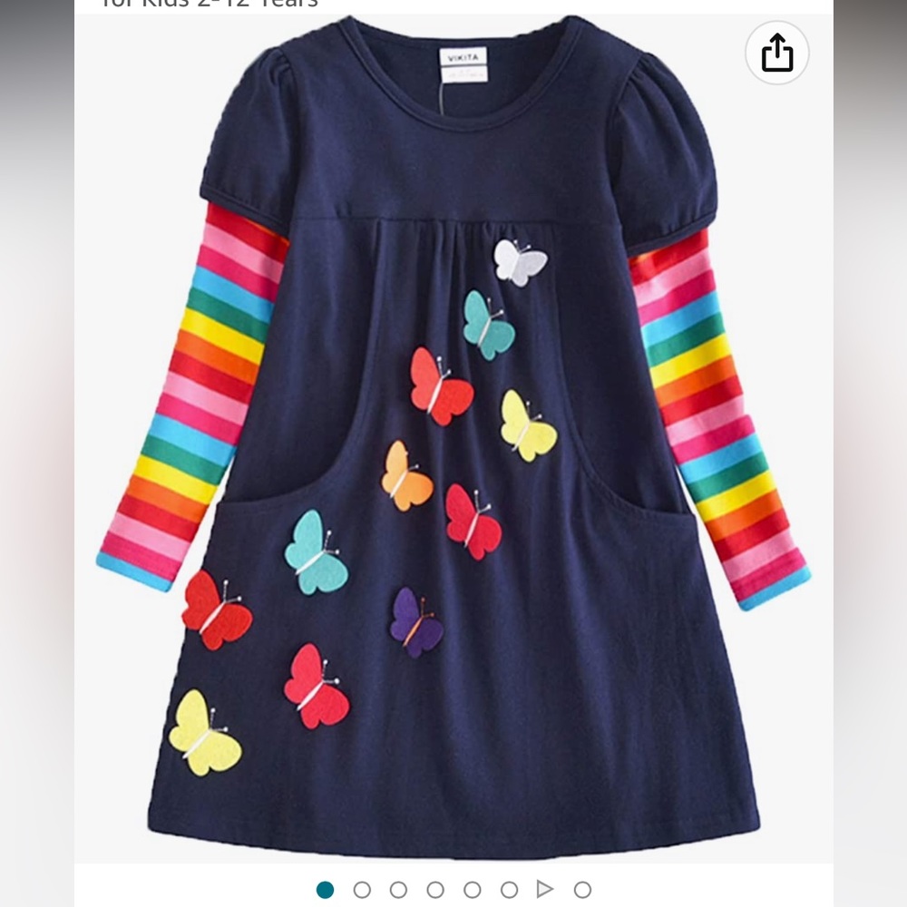 NWT girls butterfly dress